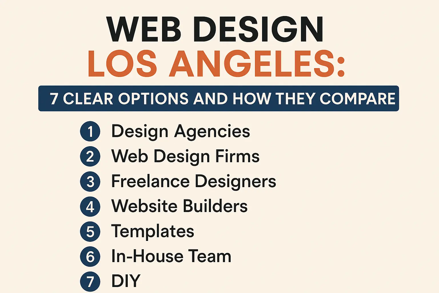 Web Design Los Angeles 7 Clear Options and How They Compare